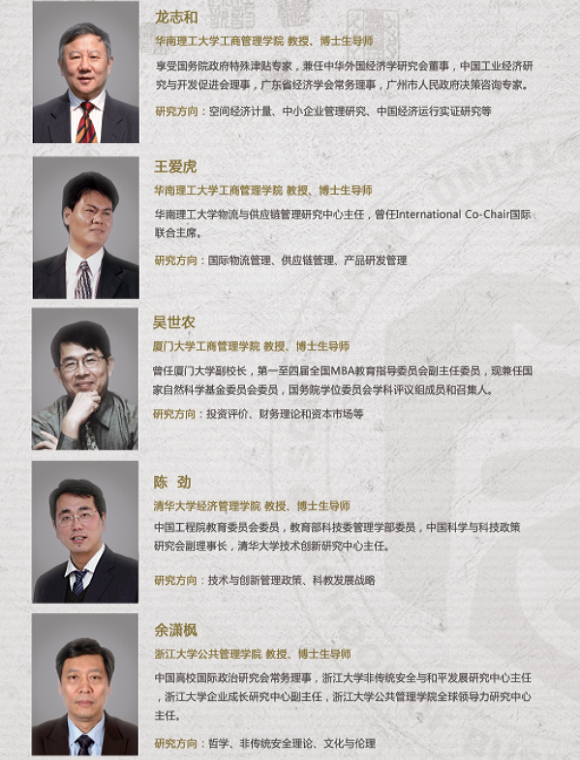 华南理工大学EMBA部分师资