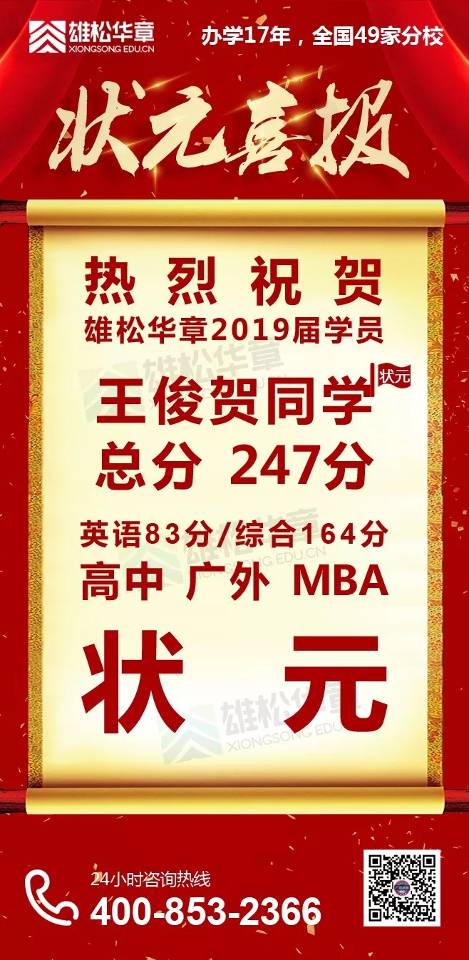 【华章状元榜】华章学员摘取2019中大岭院、暨大、广外、华师4状元