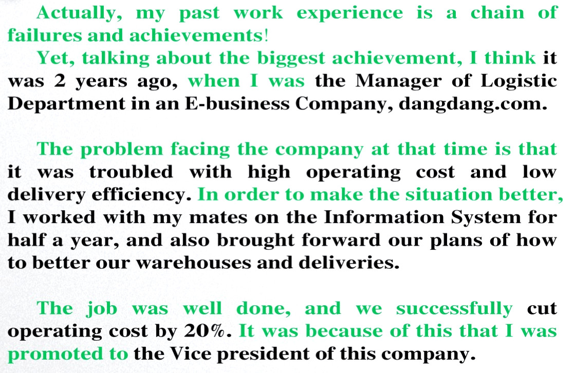 MBA提面：最常见英文问答及模板