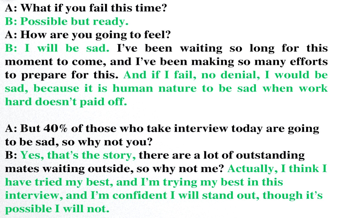 MBA提面：最常见英文问答及模板