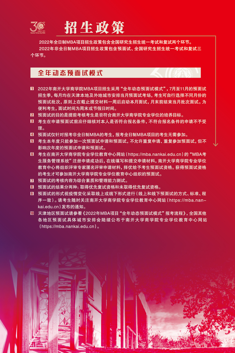 2022年南开大学工商管理硕士（MBA）招生简章