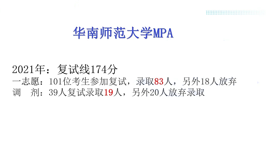 广东各高校2021年公共管理硕士（MPA）录取情况汇总！