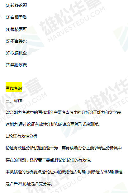 必看！2022考研全国联考管理类（MBA/MEM/MPA等）综合能力考试大纲！