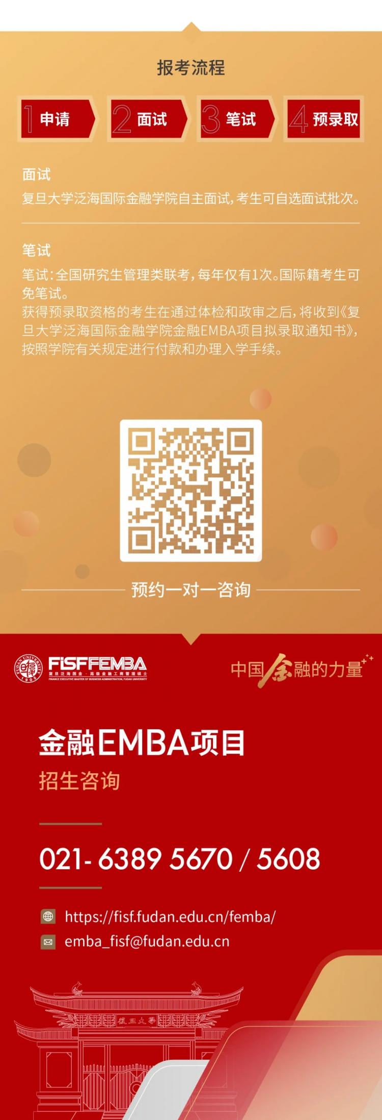 复旦大学2023级金融EMBA项目招生简章